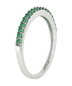 14k White Gold Emerald Ring
