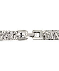 14k White Gold and Pink Gold Flat Necklace