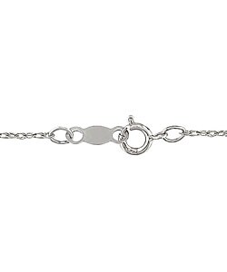 10k White Gold Diamond Sapphire Cross Necklace