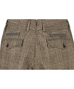 Dolce & Gabbana Tan and Black Plaid Wool Pants