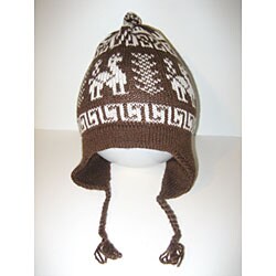Alpaca Wool Blend Chullo Earflap Hat (Peru)