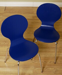 Children's Blue Bentwood Side Chair (Set of 2)