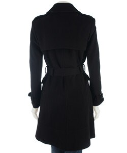 DKNY Double Breasted Cashmere Blend Trench Coat