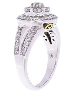 14k White Gold 1 1/2ct TDW Diamond Cluster Ring (G-H, I1)
