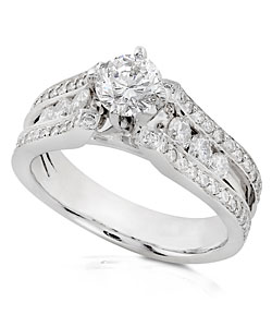 14k White Gold 1 1/2ct Diamond Engagement Ring (H-I, SI)