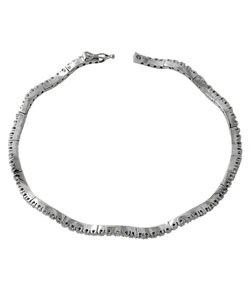 18k White Gold 1 1/4ct TDW Diamond Wave Bracelet