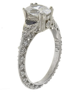 Tacori Platinum 1/3ct TDW Diamond Sapphire Ring