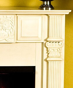 Avalon Antique White Gel Fuel Fireplace