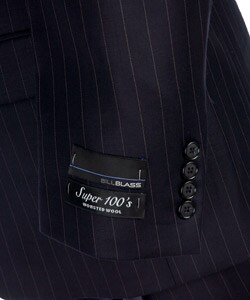 Bill Blass Men's 2-button Navy Stripe Suit