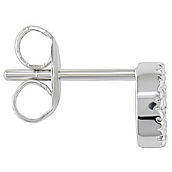 10k White Gold 1/10ct TDW Circle Earrings