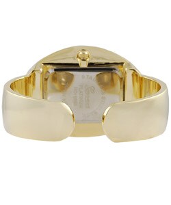 Geneva Platinum Oval Bezel Cuff Watch
