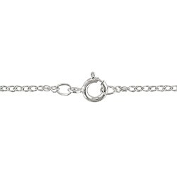 10k White Gold Pink Sapphire Heart Necklace
