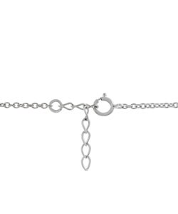 Sterling Silver CZ Two Tone Cross Necklace