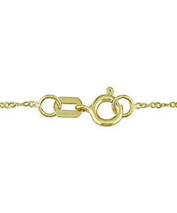14k Gold 1/8ct TDW Diamond Star of David Necklace (G-H-I, I1)