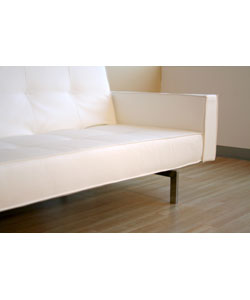 Aragorn White Convertible Sofa/ Bed