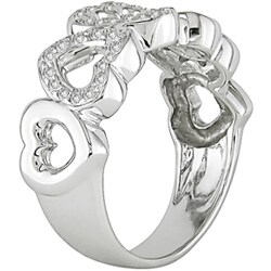 14k White Gold 1/3ct TDW Diamond Heart Ring