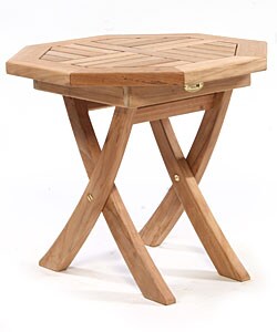 Octagonal Teak Folding Side Table