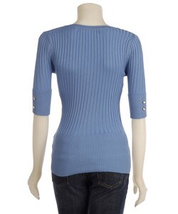 Bette Paige Women's Half-sleeve Ribbed Knit Shirt