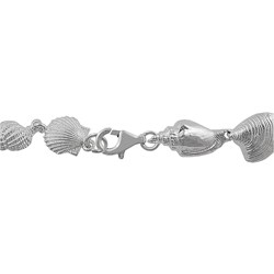 Sterling Silver Shell Link Bracelet
