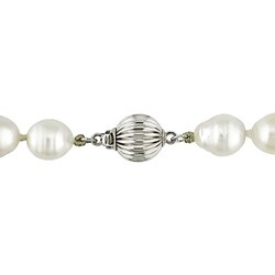 14k Gold Graduated 9-12 mm Baroque Pearl Necklace