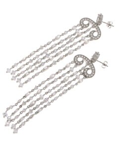 Charles Winston Cubic Zirconia Chandelier Earrings