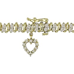 10k Gold 1ct TDW Diamond Tennis Bracelet (J-K, I3)
