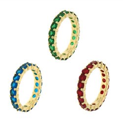 Charles Winston Cubic Zirconia Eternity Bands (Set of 3)