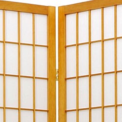 Wood and Rice Paper 6-food 3-panel Windowpane Shoji Screen (China)