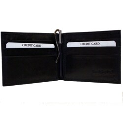 Black Leather Money Clip