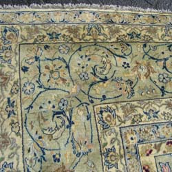 Persian Isfahan Handmade Green Rug (12'6 x 17'4)