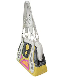 Multi-pattern Double Strap Handbag