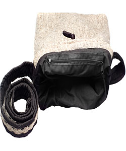 Bordado Handmade Medium Grey Handbag (Guatemala)
