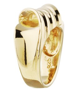 14k Yellow Gold over Silver Ribbon Ring