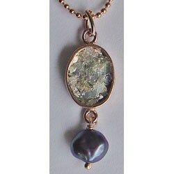 Goldplated 'Amore' Roman Glass Necklace (Israel)