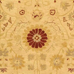 Handmade Timeless Ivory/ Sand Wool Rug (9' x 12')