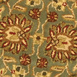 Handmade Heritage Mashan Blue/ Beige Wool Rug (3'6 Round)