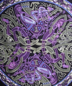 Hand-woven Bedspread Celtic Pattern (India)