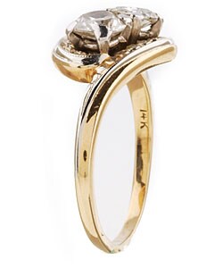 14k Yellow Gold Old Mine 7/8ct TDW Diamond Ring (L, I2)