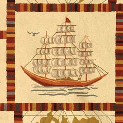 Hand-hooked Explorer Black Wool Rug (8'9 x 11'9)