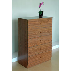 Modern 5-drawer Wood Chest