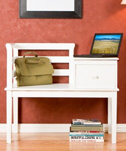 Landa Frost White Gossip Bench