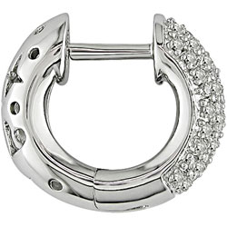 10k Gold 1/2ct TDW Diamond Hoop Earrings (I-J, I2-3)