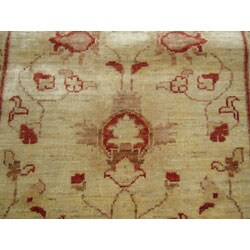 Afghan Vegetable-dyed Ivory Rug (2'8 x 9'9)