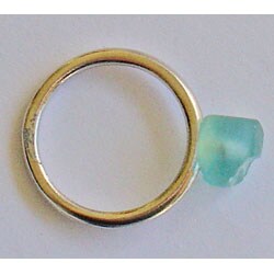 Sterling Ring with Roman Glass Bead (Israel)