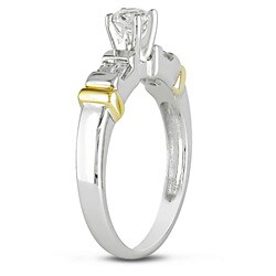 14k Two-tone Gold 3/8ct TDW Diamond Ring