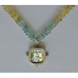 Roman Glass and Florite Necklace (Israel)