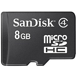 SanDisk 8GB Micro SD High-Capacity Card with SD Adapter (Class 4)