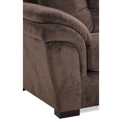 Velvet Chocolate Fabric Sofa and Chair Set