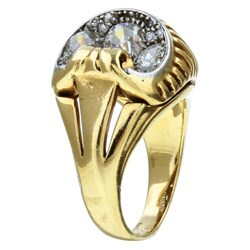 14k Pink Gold and 1 1/6ct TDW Old Mine Diamonds Ring