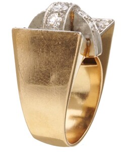 18k Pink Gold 1 1/2ct TDW Diamond Art Deco Ring (J, SI2)